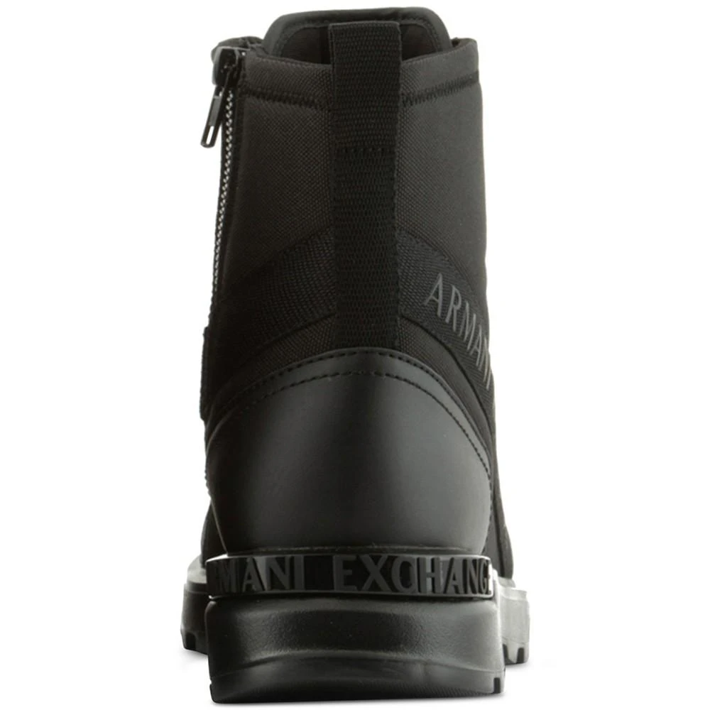 商品Armani Exchange|Men's Logo Combat Boots,价格¥2128,第2张图片详细描述