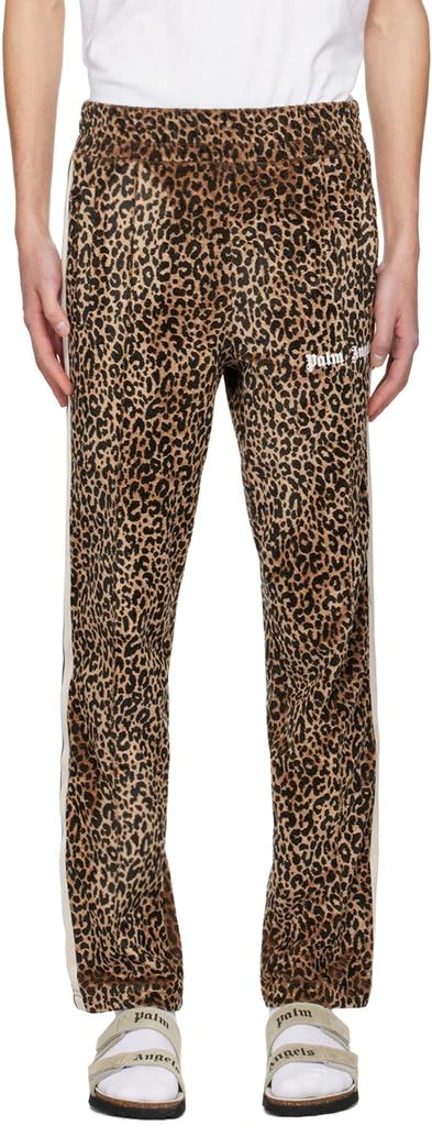 商品Palm Angels|Brown Animalier Track Pants,价格¥1560,第1张图片