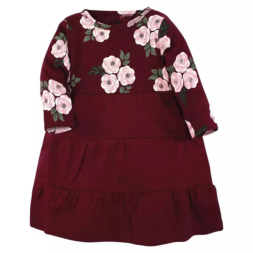 商品Hudson|Baby Girls Cotton Dresses, Black Burgundy Floral,价格¥300,第4张图片详细描述