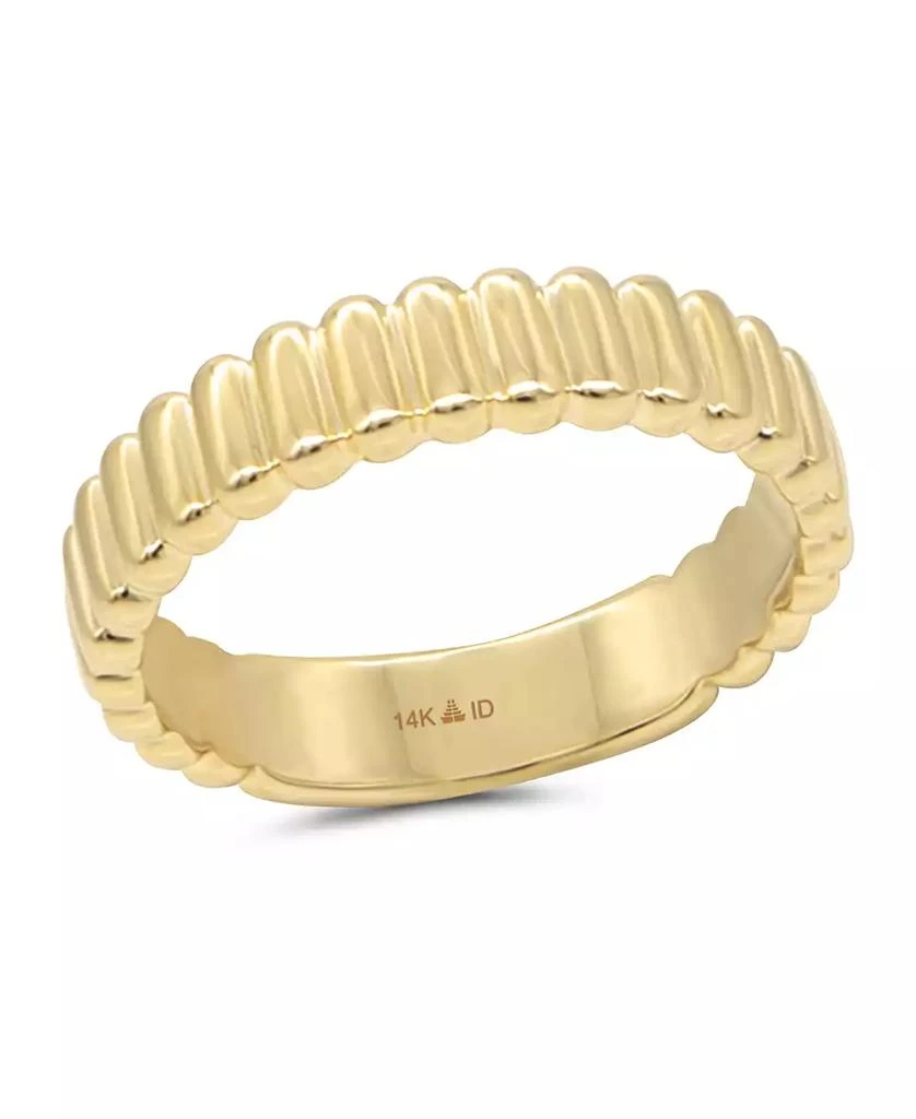 商品DEVATA|14K Gold Ribbed Band Ring, Size,价格¥2468,第5张图片详细描述