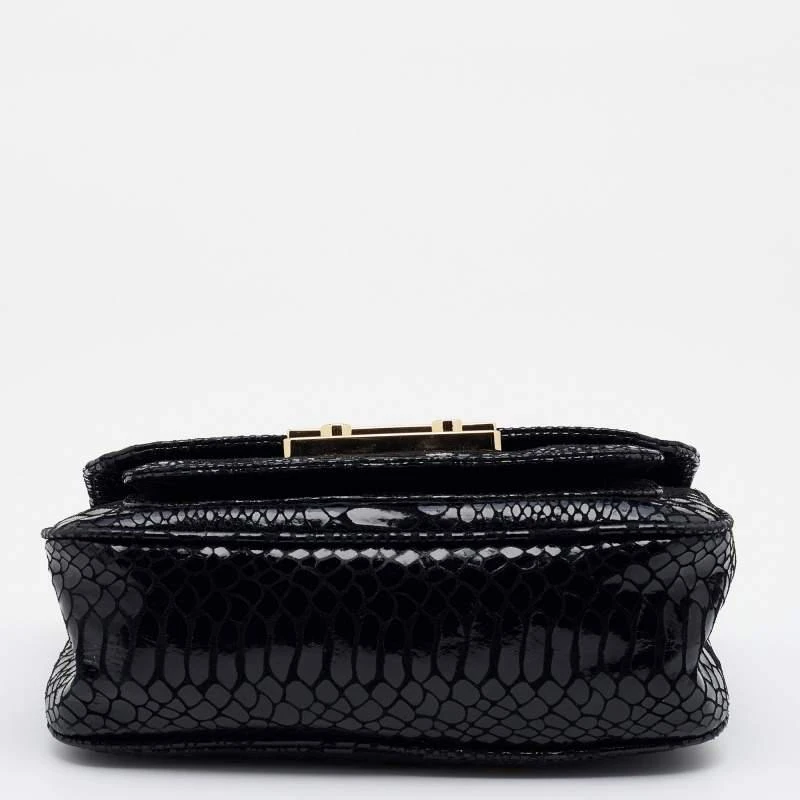 Michael Kors Black Python Effect Leather Sloan Shoulder Bag 商品