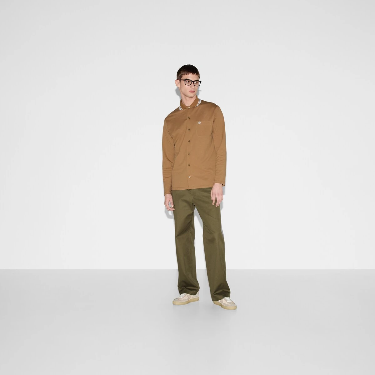 【预售】 古驰 25春夏 男士 长袖Polo 饰刺绣珠地棉POLO衫 815513 XJG16 2603 商品