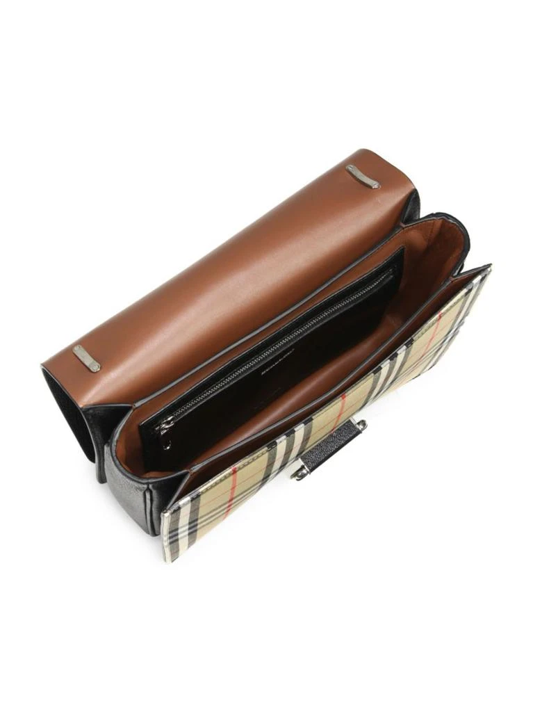 商品Burberry|Medium D-Ring Vintage Check & Leather Crossbody Bag,价格¥12589,第2张图片详细描述