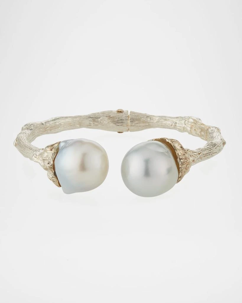 商品K Brunini|Large Twig 16mm Pearl Bangle,价格¥69365,第1张图片