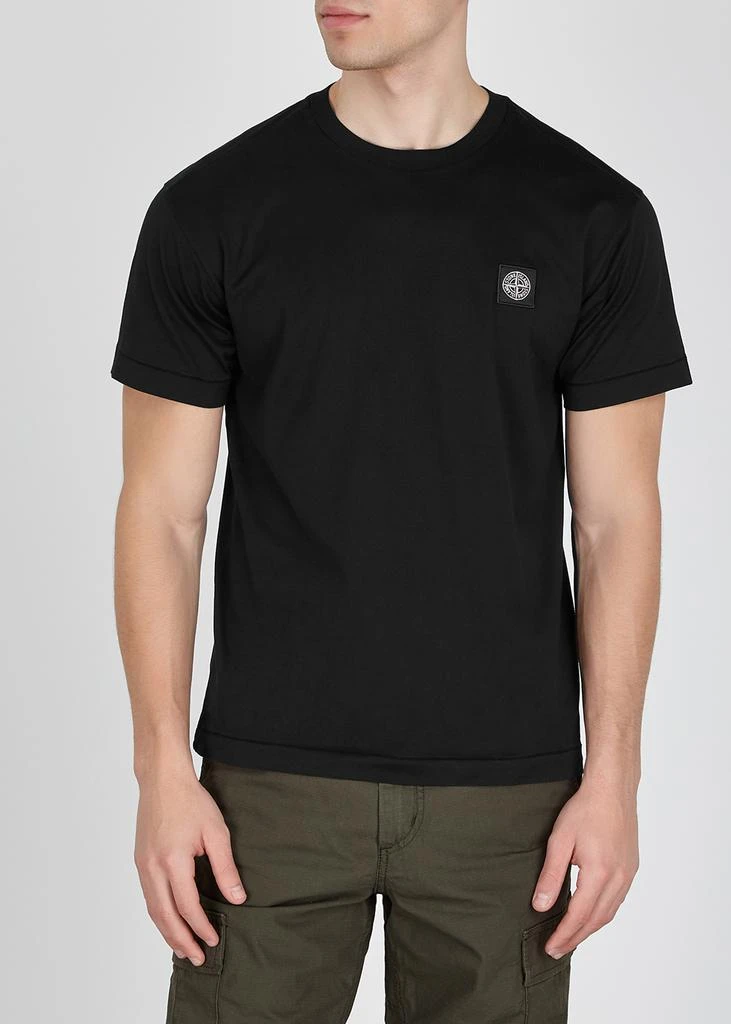 商品Stone Island|Black cotton T-shirt T恤,价格¥848,第2张图片详细描述