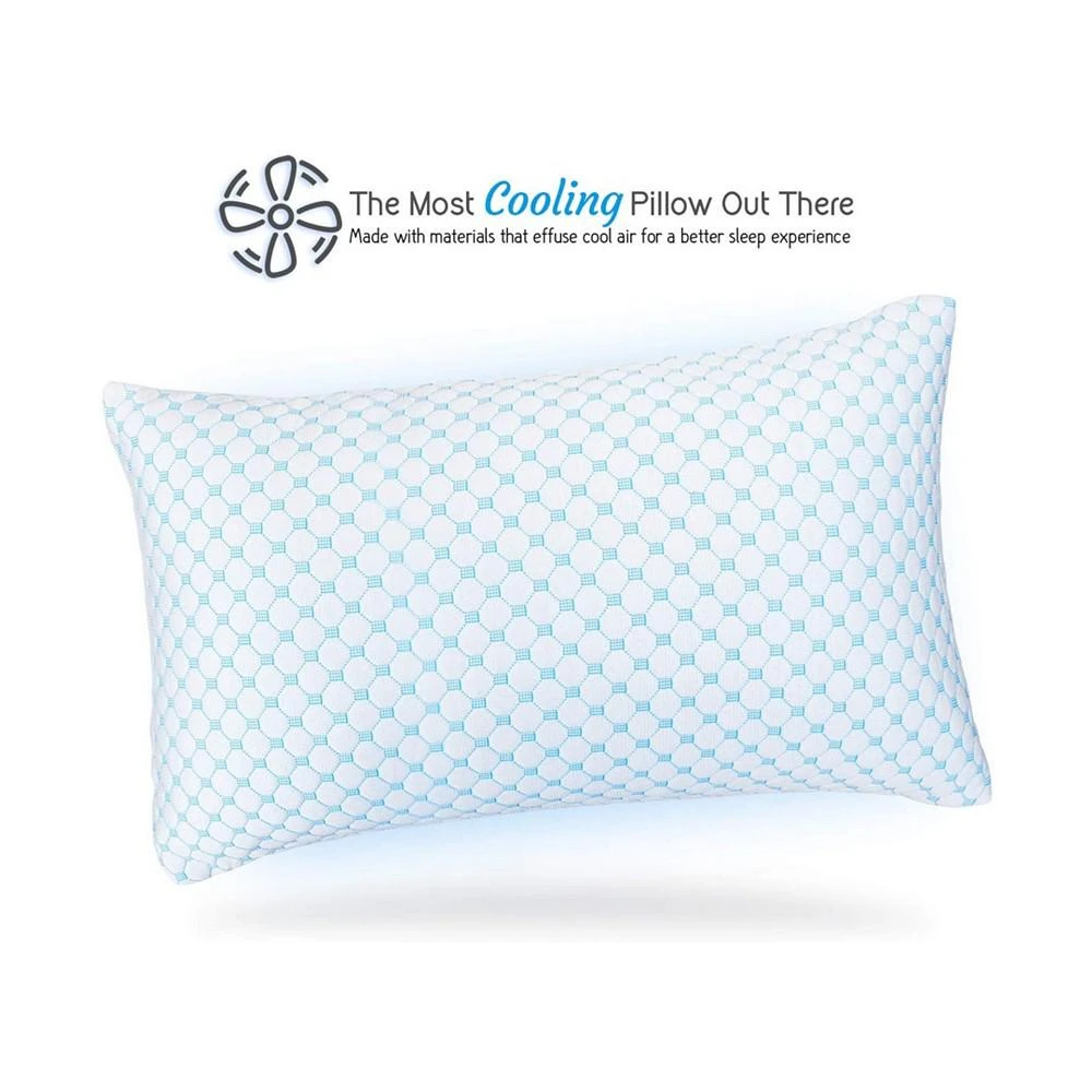 商品Nestl|Heat and Moisture Reducing Ice Silk and Gel Infused Memory Foam King Pillow,价格¥733,第3张图片详细描述