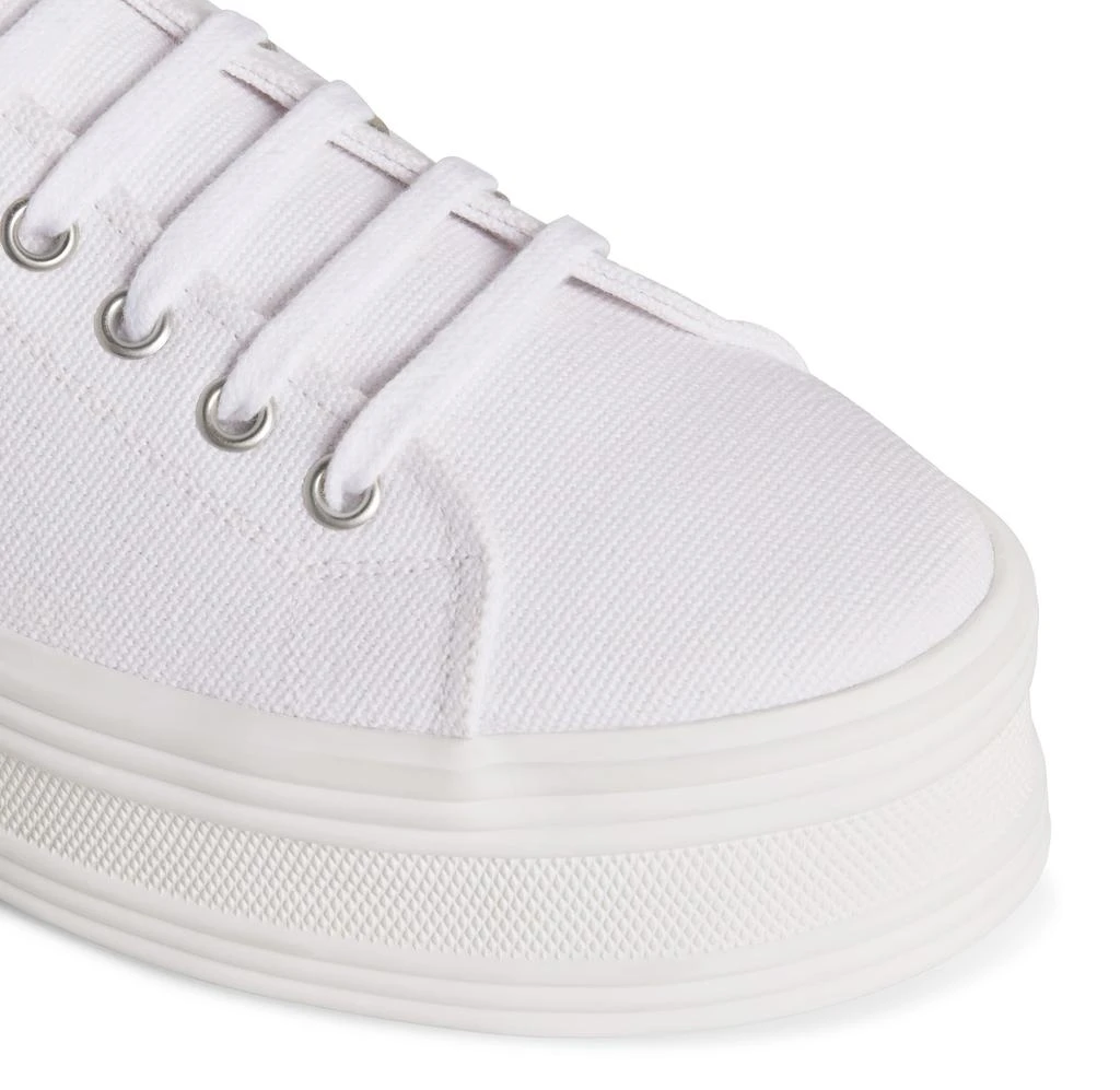 Jane low lace-up sneaker in canvas and calfskin 商品