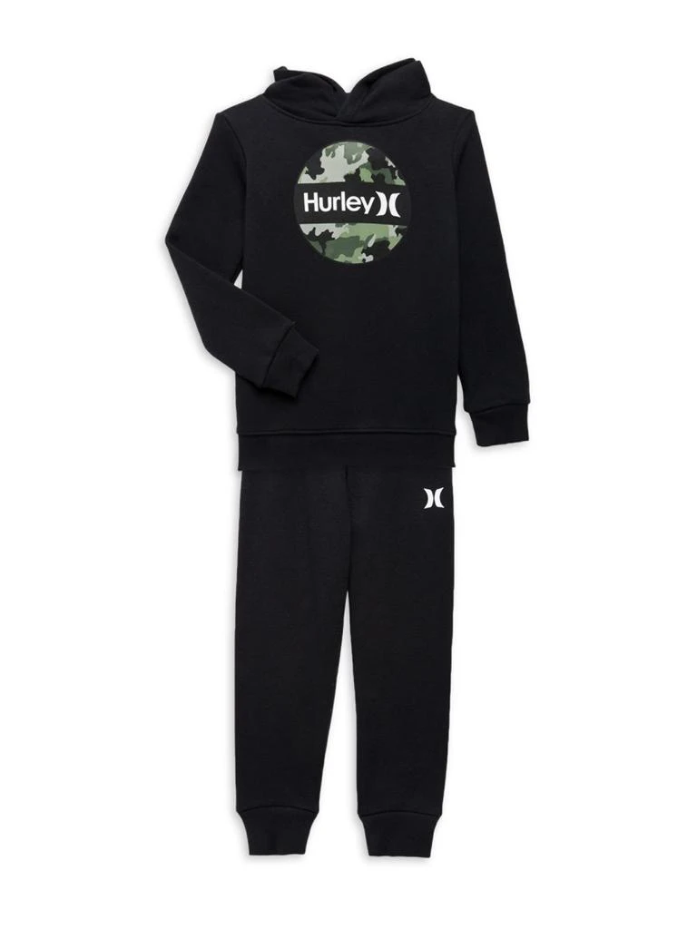 商品Hurley|Little Boy's 2-Piece Logo Hoodie & Joggers Set,价格¥121,第1张图片