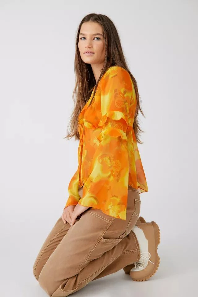商品Urban Outfitters|UO Janet Split Hem Blouse,价格¥75,第3张图片详细描述