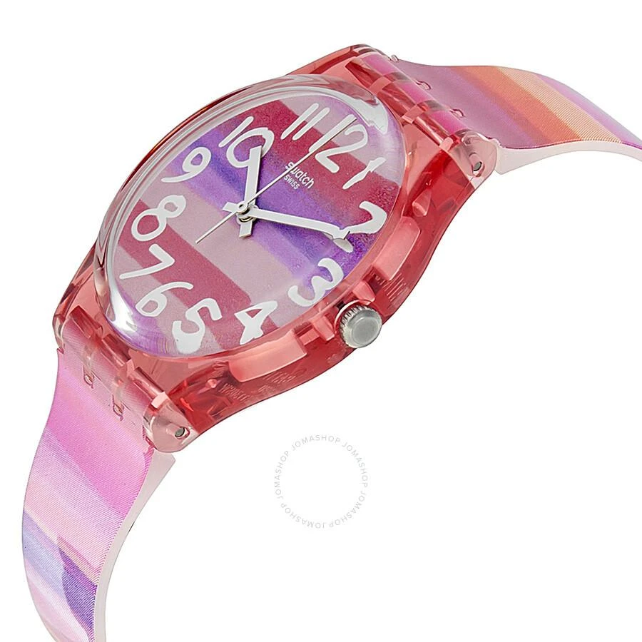 商品Swatch|Astilbe Pink Dial Pink Silicone Unisex Watch GP140,价格¥375,第2张图片详细描述