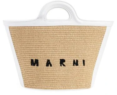 商品Marni|Tropicalia 酒椰皮革款小号藤篮包,价格¥7455,第1张图片