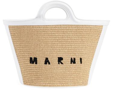 商品Marni|Tropicalia 酒椰皮革款小号藤篮包,价格¥6806-¥7093,第5张图片详细描述