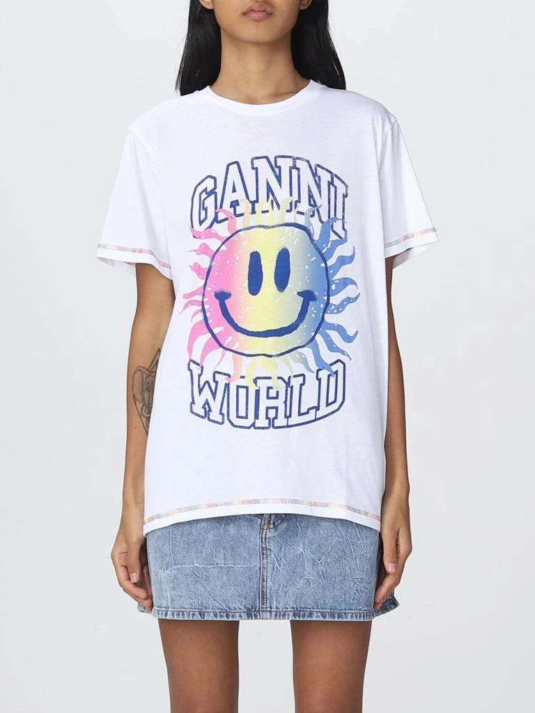 商品Ganni|Ganni cotton t-shirt with Smile print,价格¥310,第1张图片