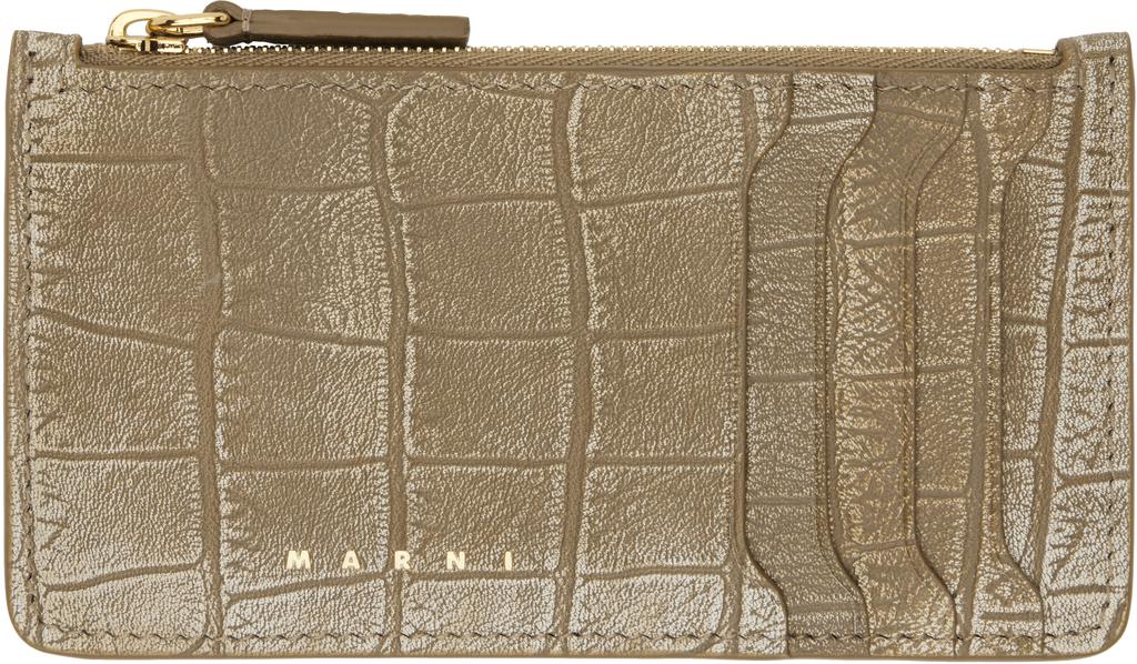 ◇MARNI◇ Flat Card Holder Gold Sand PFMI0086U0P603900W41 Men's Wallets and Phone Cases | Official Online Store | Marni