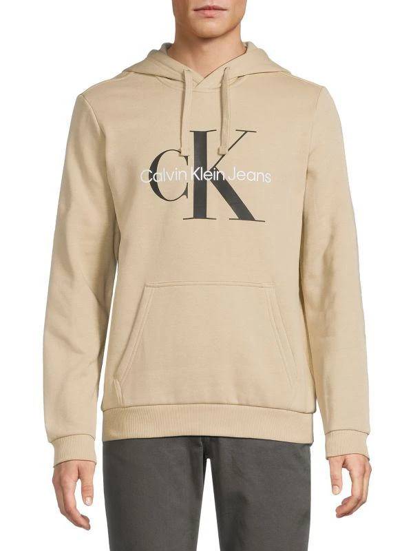 商品Calvin Klein|Logo Heathered Hoodie,价格¥202,第1张图片
