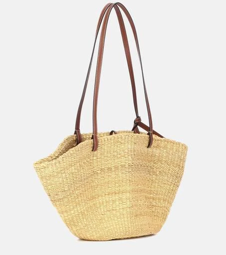 商品Loewe|Shell Small leather-trimmed basket bag,价格¥4918,第4张图片详细描述