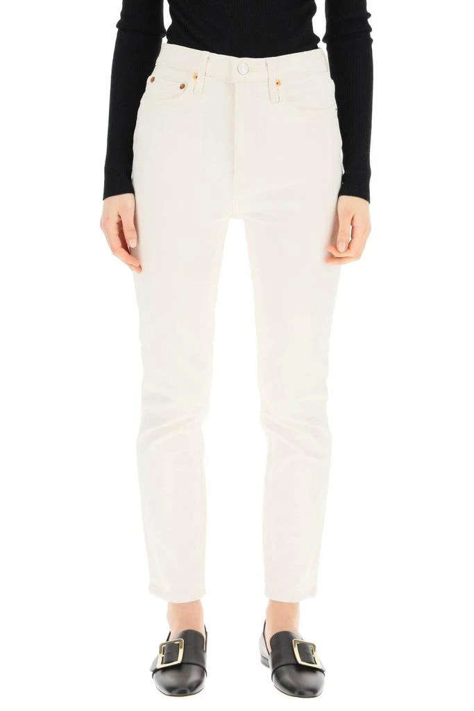 商品Re/Done|Re/done 90s high rise ankle crop jeans,价格¥977,第2张图片详细描述