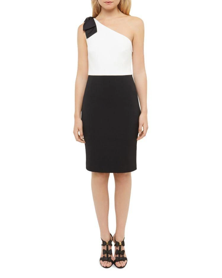 商品Ted Baker London|Issyke Bow-Detail One-Shoulder Dress,价格¥822,第1张图片