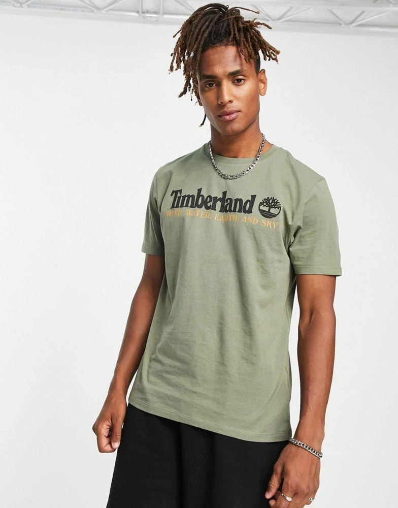 商品Timberland|Timberland front graphic t-shirt in khaki,价格¥162,第1张图片