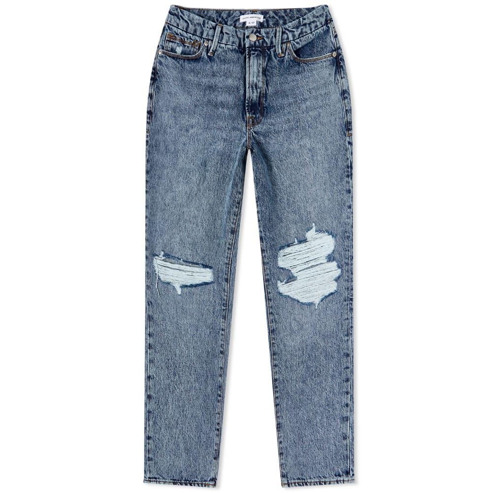 商品Good American|Good American Classic High Rise Slim Straight Jean,价格¥633,第1张图片