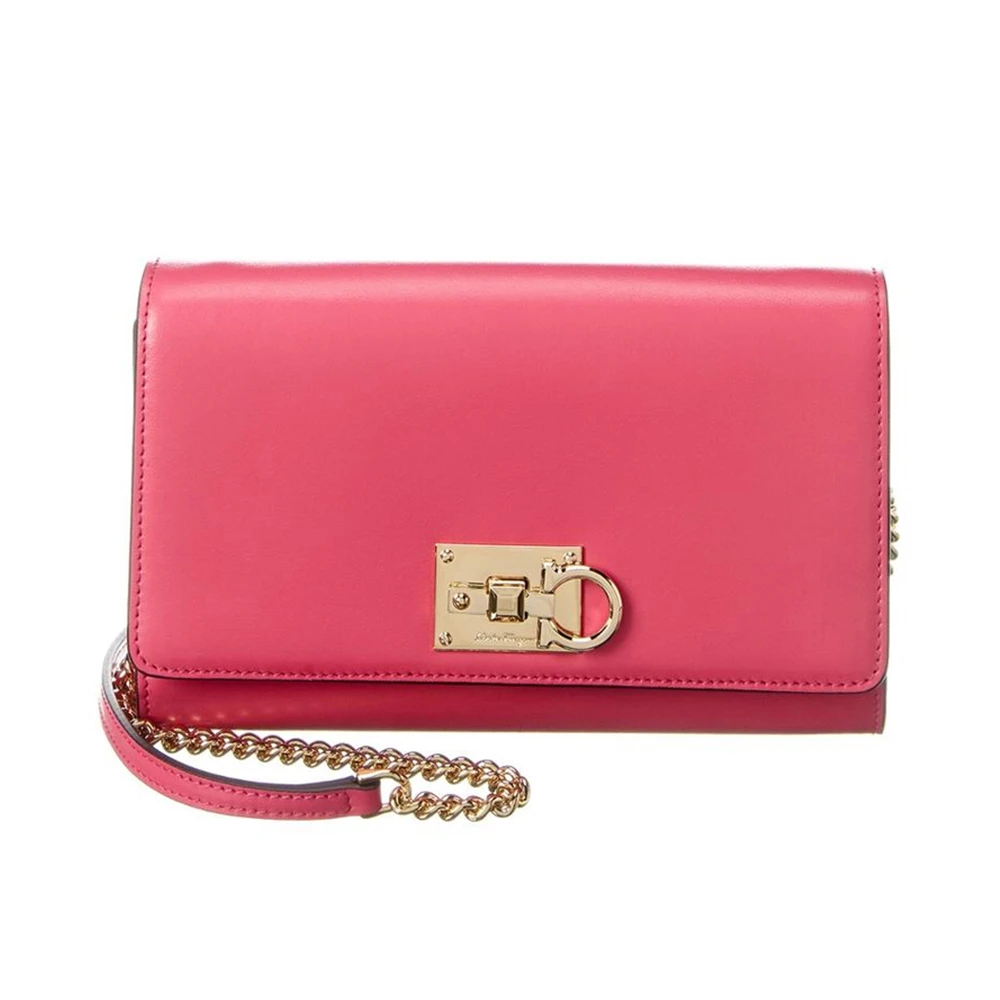 商品Salvatore Ferragamo|SALVATORE FERRAGAMO 玫瑰粉女士单肩包 22-D881-733168,价格¥4982,第1张图片