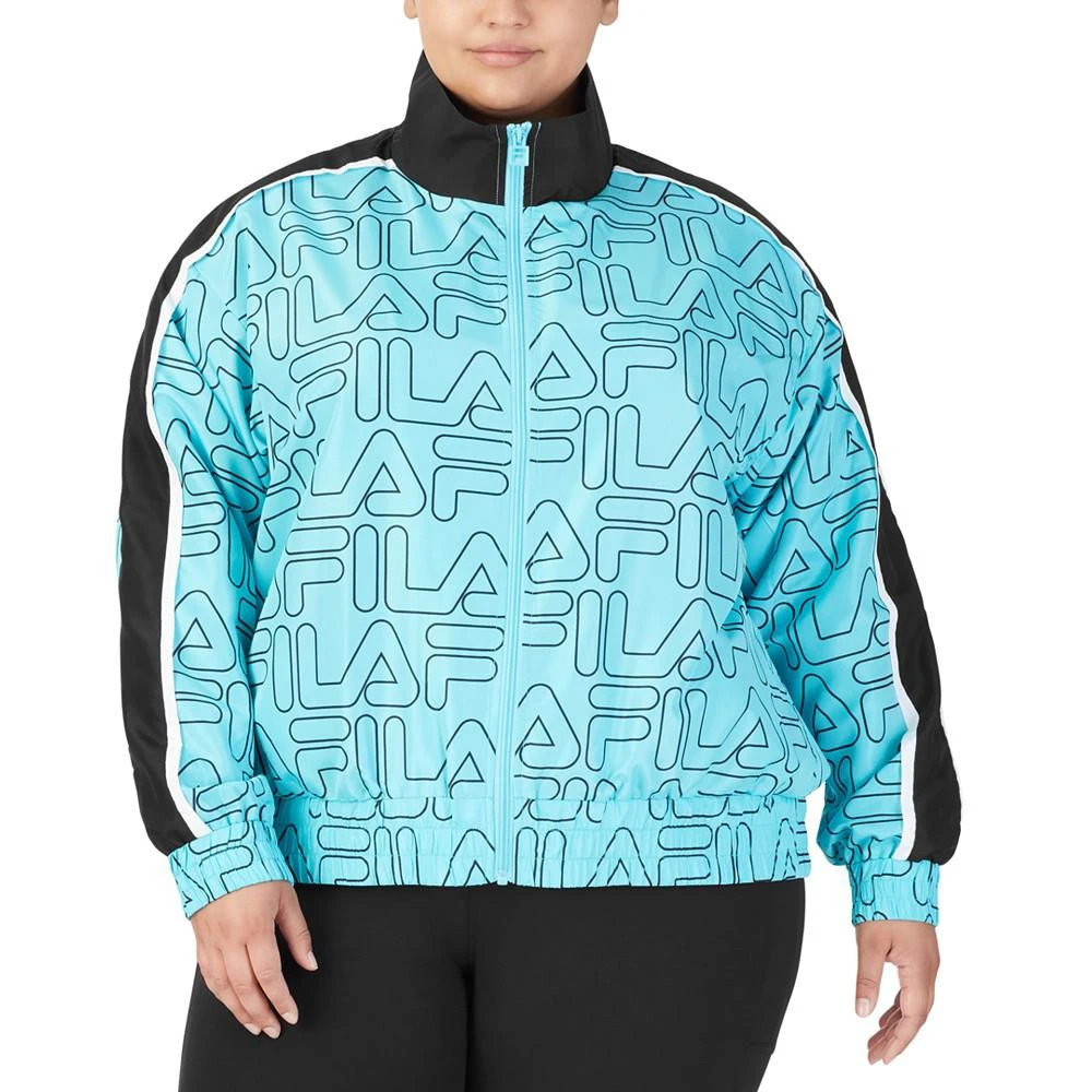 商品Fila|Plus Size Logo Print Zip-Front Jacket,价格¥172,第1张图片