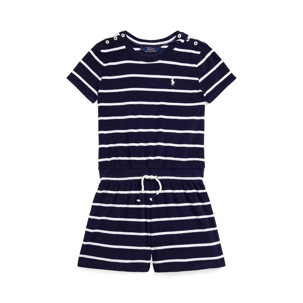 商品Ralph Lauren|Striped Terry Romper (Big Kids),价格¥334,第1张图片