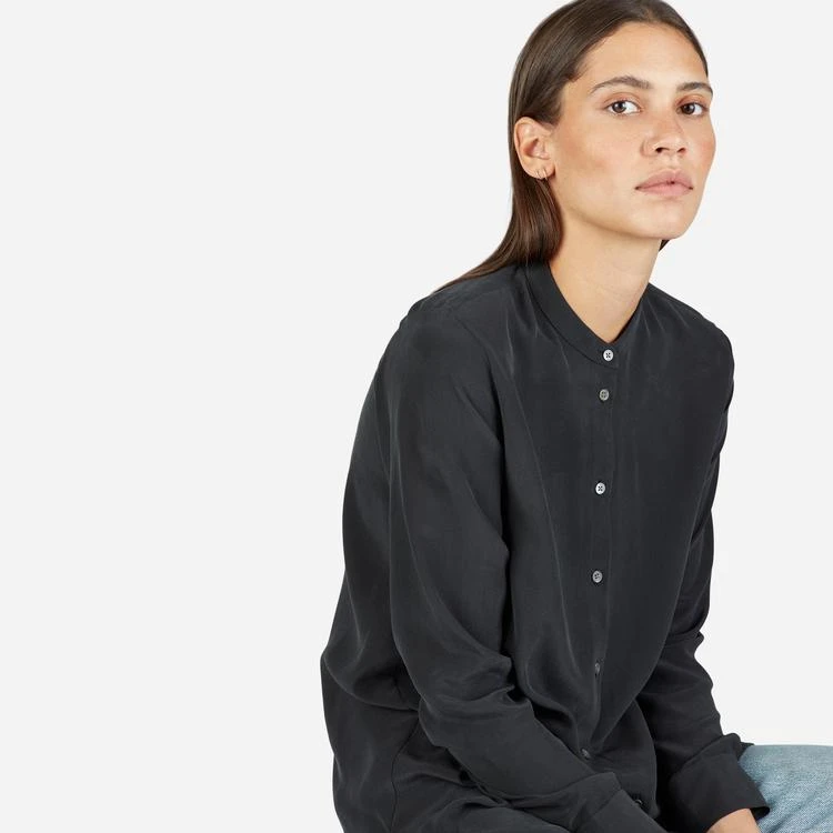 商品Everlane|宽松式无领真丝衬衣,价格¥361,第2张图片详细描述