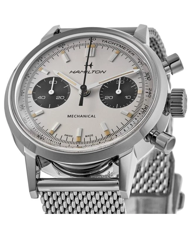 商品Hamilton|Hamilton American Classic INTRA-MATIC CHRONOGRAPH H White Dial Steel Men's Watch H38429110,价格¥12141,第2张图片详细描述