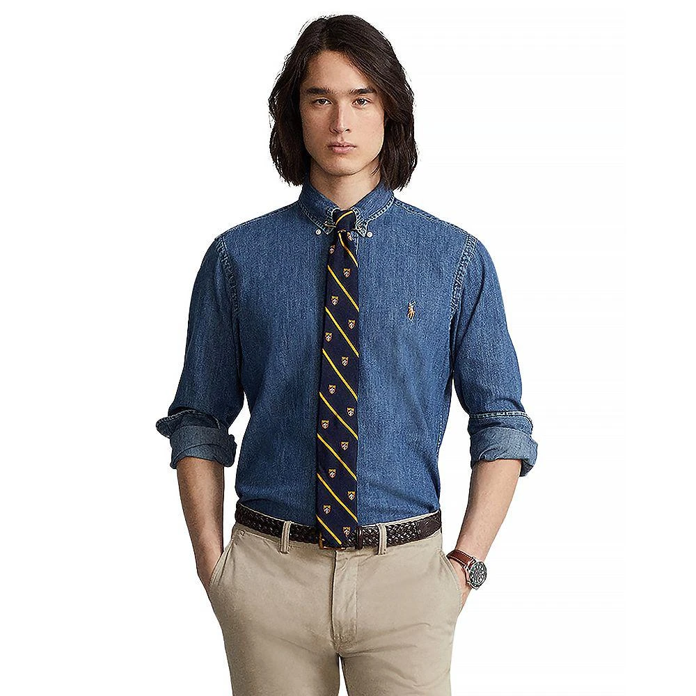 商品Ralph Lauren|Classic Fit Long Sleeve Denim Cotton Button Down Shirt,价格¥943,第1张图片