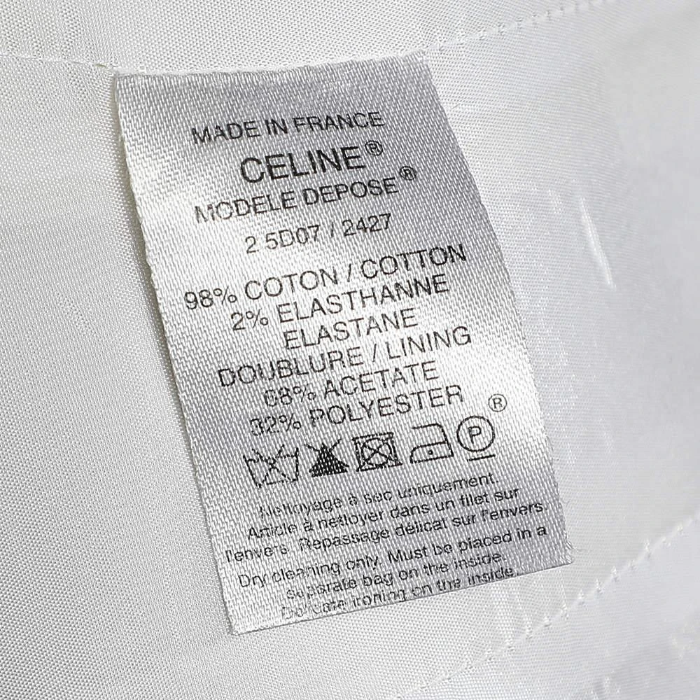 Celine Off-White Cotton Button Front Vest M 商品