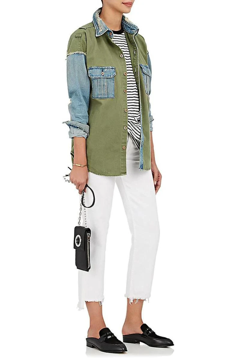 商品NSF|Johnna Denim & Canvas Shirt,价格¥621,第2张图片详细描述