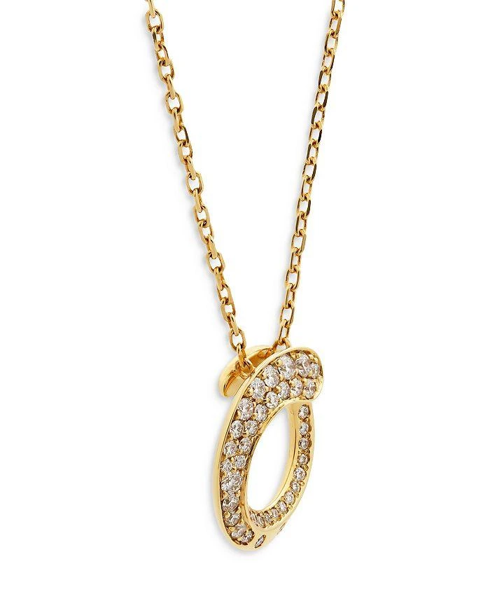 商品Crivelli|18K Yellow Gold Like Diamond Pavé Circle Pendant Necklace, 14-16" - Exclusive, Italy Campaign,价格¥25714,第2张图片详细描述