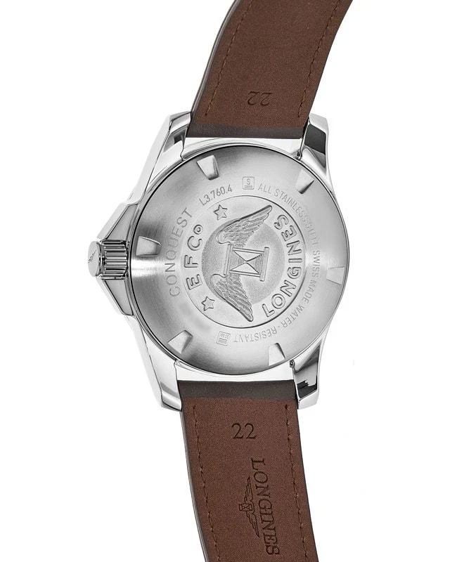 商品Longines|Longines Conquest 43 Silver Dial Brown Leather Strap Men's Watch L3.760.4.76.5,价格¥4940,第3张图片详细描述