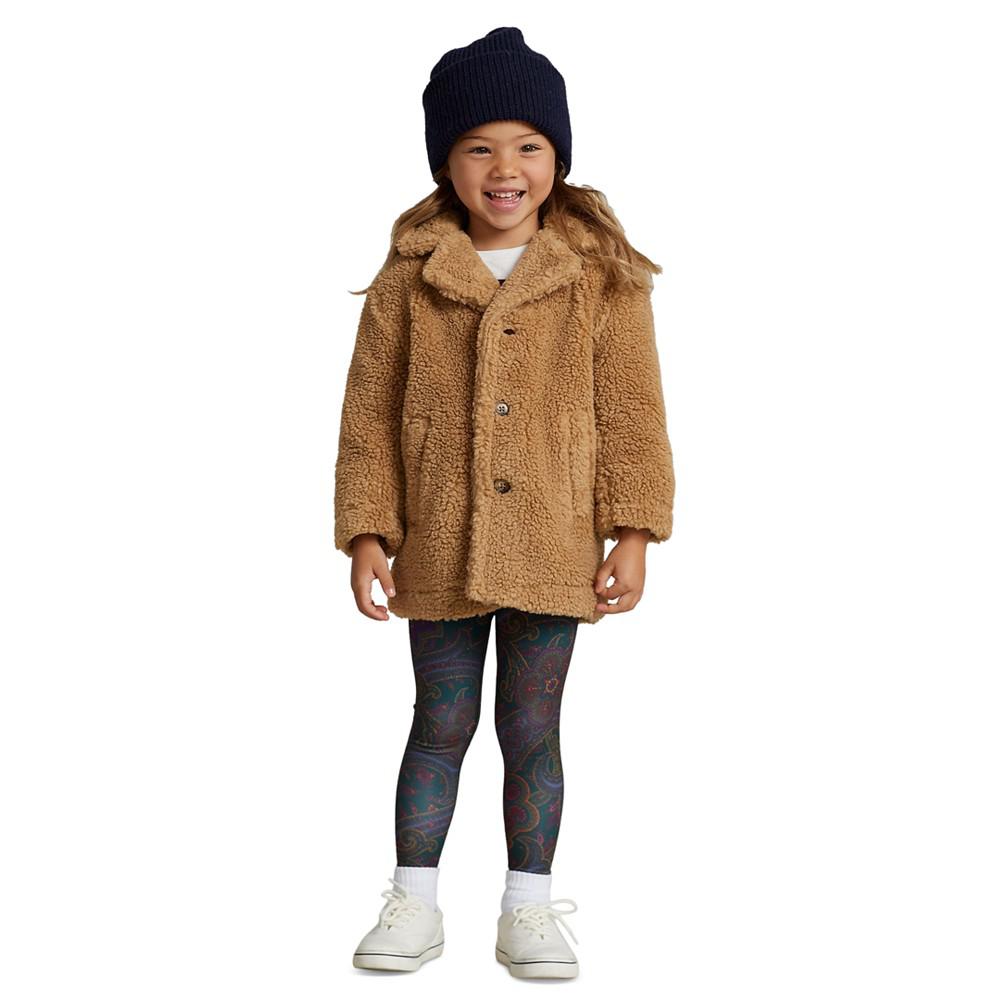 Little and Toddler Girls Teddy Fleece Long Sleeves Coat商品第7张图片规格展示