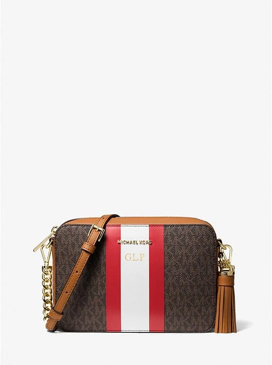 商品Michael Kors|Jet Set Medium Logo Stripe Camera Bag,价格¥815,第5张图片详细描述