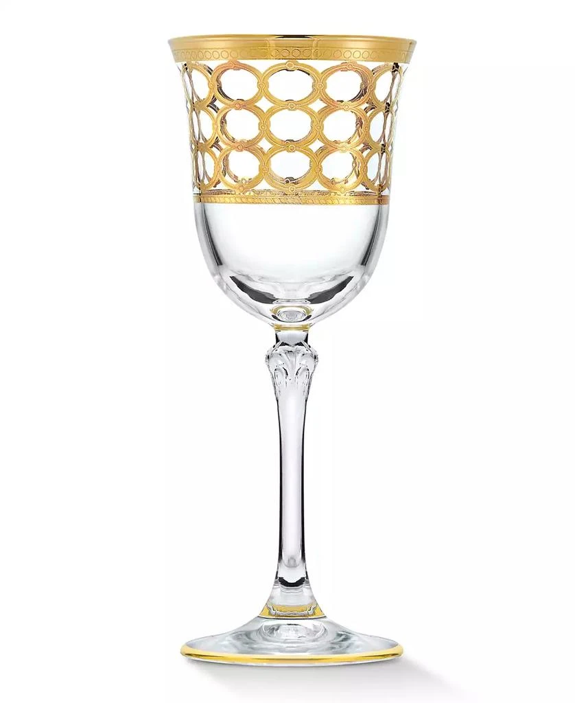 商品Lorren Home Trends|4 Piece Infinity Gold Ring Red Wine Goblet Set,价格¥525,第2张图片详细描述