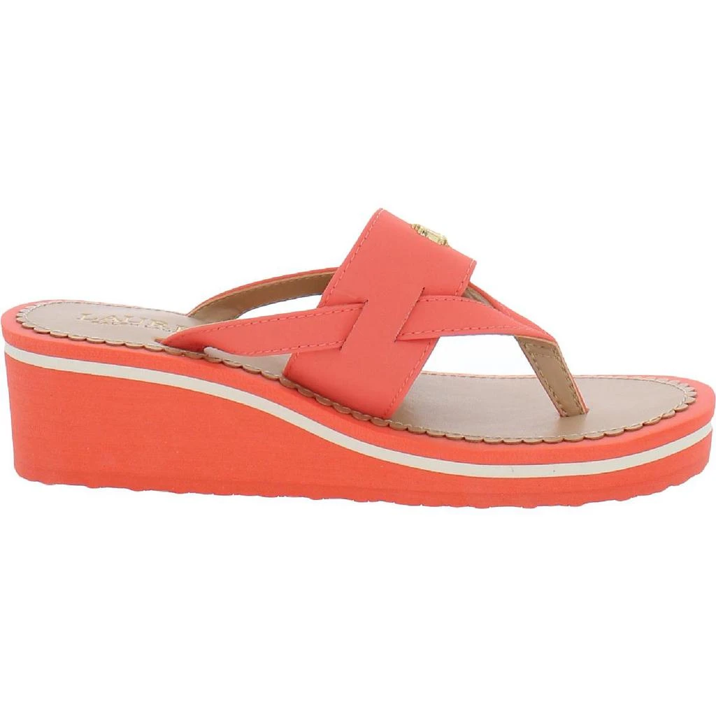 商品Ralph Lauren|Lauren Ralph Lauren Womens Thong Striped Wedge Sandals,价格¥238,第2张图片详细描述