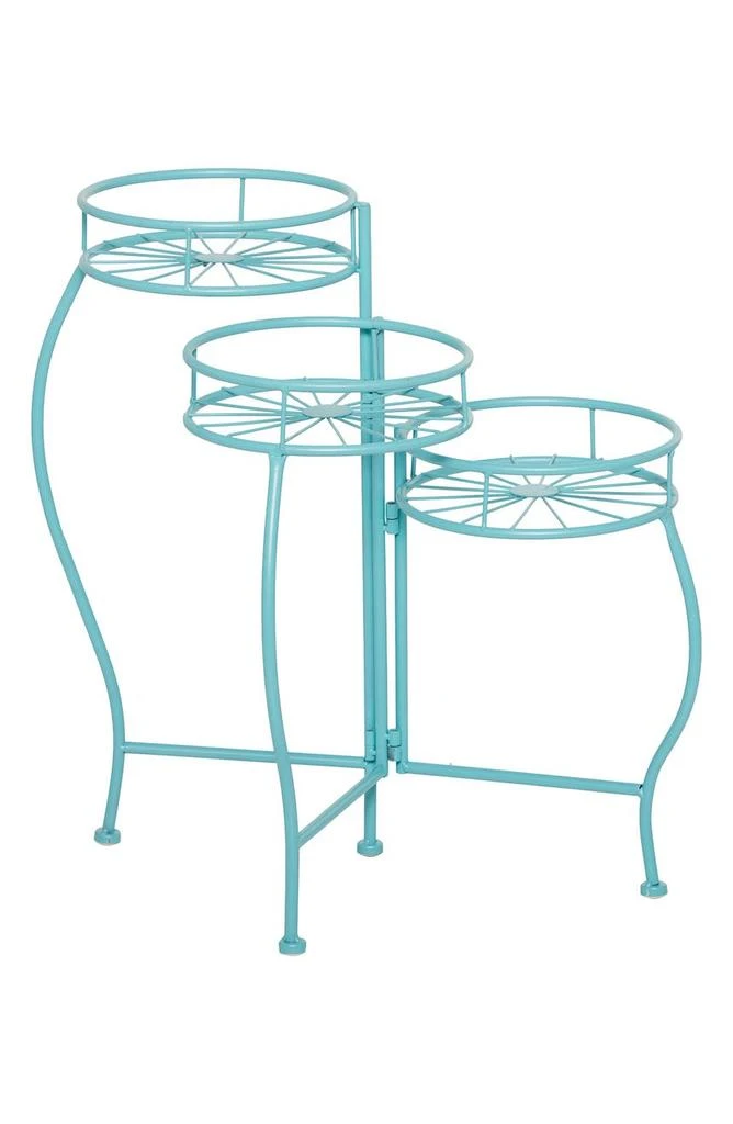 商品SONOMA SAGE HOME|Blue Metal Indoor/Outdoor Three-Tier Starburst Plant Stand,价格¥428,第1张图片
