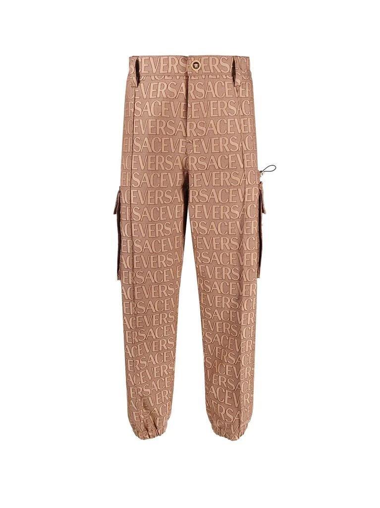 商品Versace|Versace Allover Logo-Printed Mid-Rise Cargo Trousers,价格¥6471,第1张图片