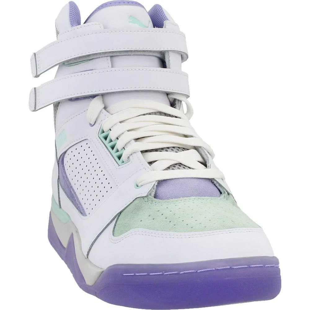 商品Puma|Palace Guard Mid Easter 耐磨防滑中帮篮球鞋 白紫 370595-01,价格¥301,第2张图片详细描述