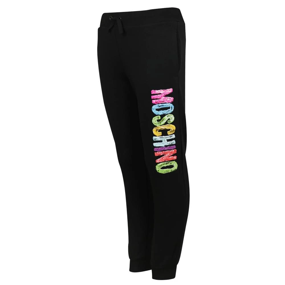 商品Moschino|Black Multicoloured Logo Joggers,价格¥388,第2张图片详细描述