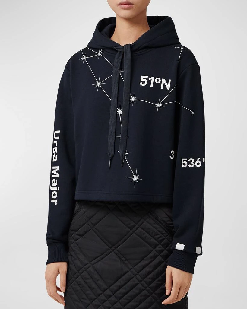 商品Burberry|Jenny Constellation Coordinate-Print Crop Hoodie,价格¥3240,第1张图片