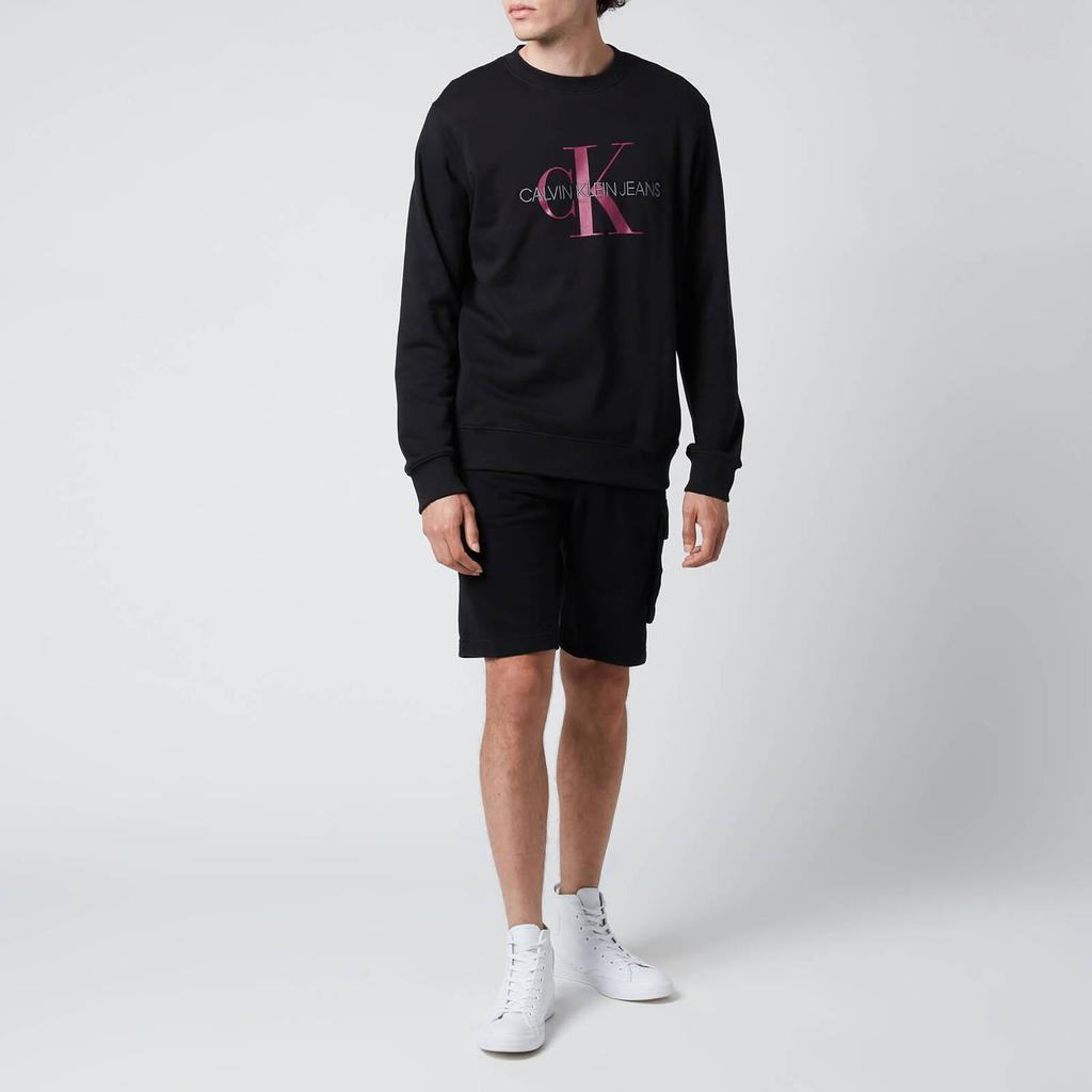 Calvin Klein Jeans Men's Organic Cotton Monogram Sweatshirt - Black商品第3张图片规格展示