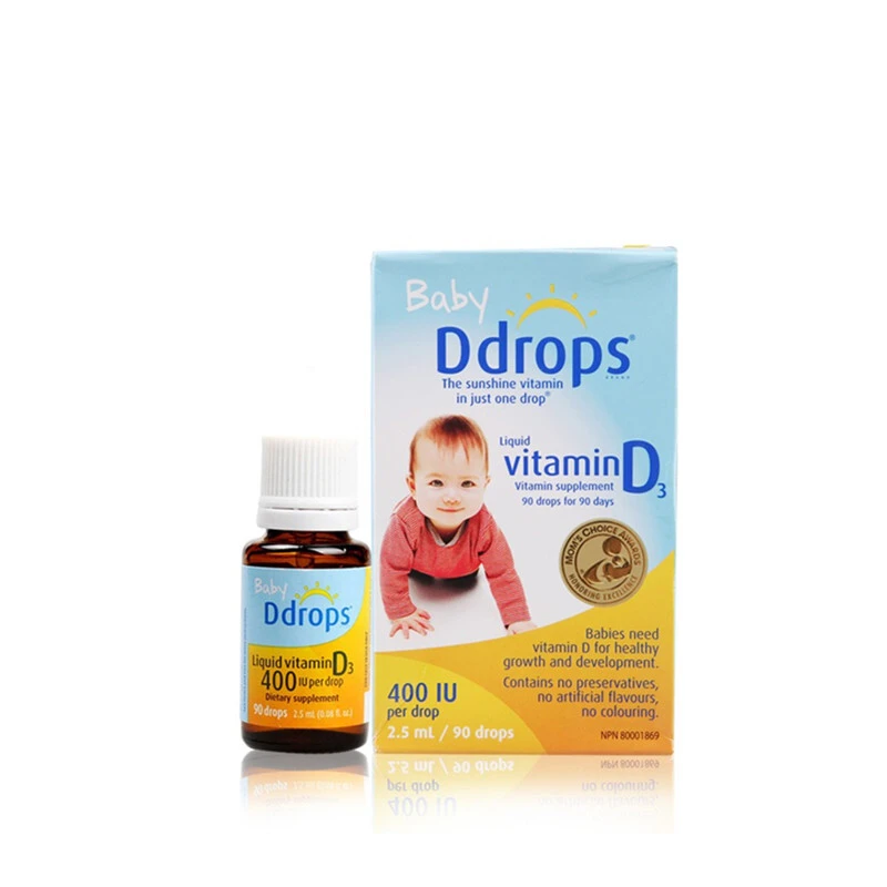 商品Ddrops|美国Baby Ddrops 维生素D3滴剂2.5ml 美版,价格¥134,第1张图片