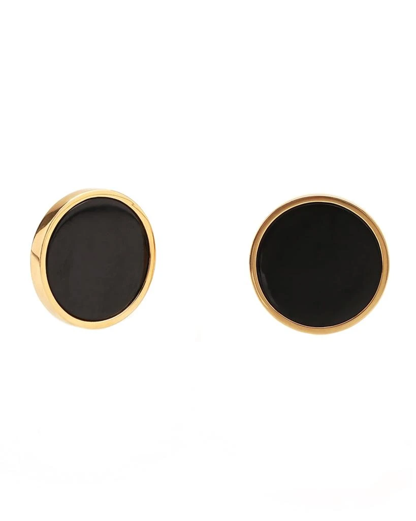 商品David C.A. Lin|18K Gold Round Black Jade Stud Earrings,价格¥52850,第1张图片
