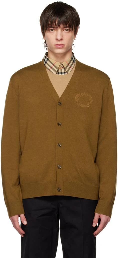 商品Burberry|Brown Embroidered Cardigan,价格¥6716,第1张图片