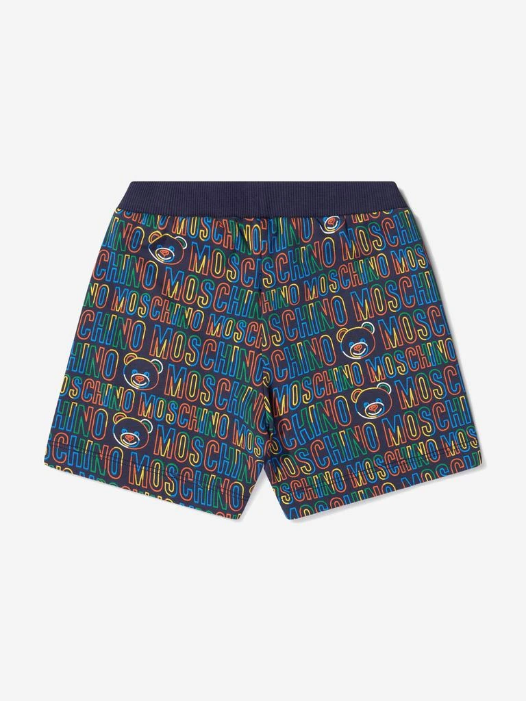 商品Moschino|Moschino Navy Baby Unisex Cotton Logo Shorts,价格¥707,第4张图片详细描述
