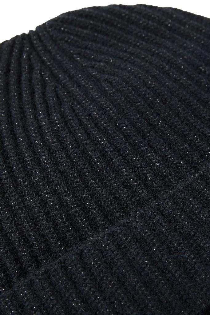 商品N.PEAL|Metallic ribbed cashmere beanie,价格¥291,第3张图片详细描述