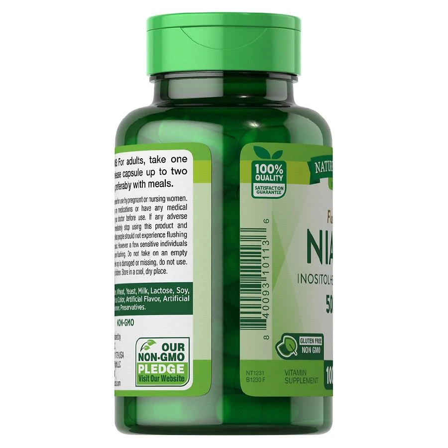 商品Nature's Truth|Flush Free Niacin Inositol Hexanicotinate 500mg,价格¥42,第4张图片详细描述